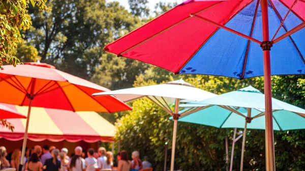 Découvrez notre sélection de parasols inclinables pour les événements en plein air